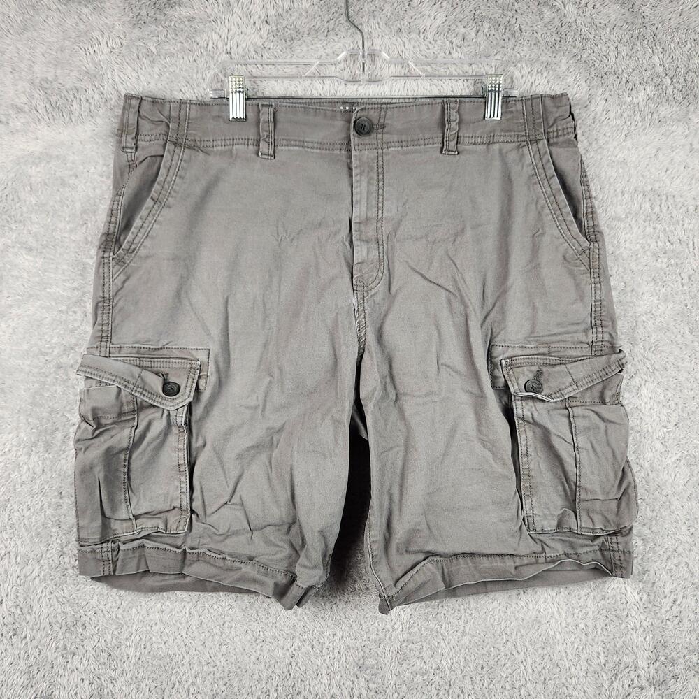 Urban Pipeline Cargo Shorts Mens 40 Gray SuperFlex Stretch Utility Pockets Work